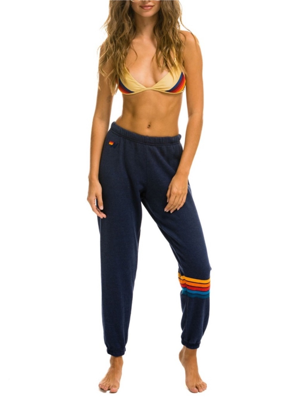Aviator Nation Navy Retro Stripe Joggers